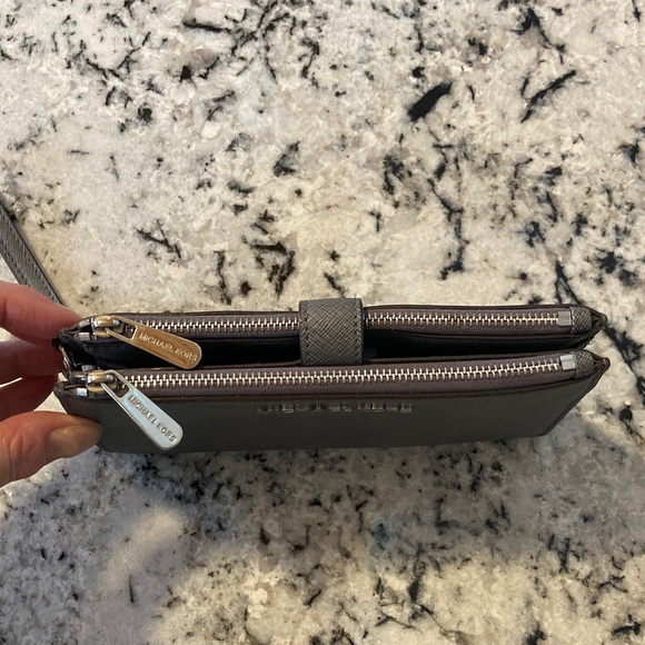 Michael Kors Charcoal Zip Wallet - Picture 7 of 12